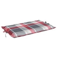 thumbnail image 5 of vidaXL Sun Lounger Cushion Red Check Pattern 186x58x3cm Oxford Fabric, 5 of 5