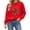 Red, variant on cocolona Christmas Sweatshirts for Women Christmas Tree Printed Crew Neck Long Sleeve Pullover Sweatshirts