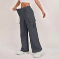 thumbnail image 4 of Women's Stretch Waist Casual Pants with Belt Loops and Side Pockets for Everyday Wear, 4 of 9