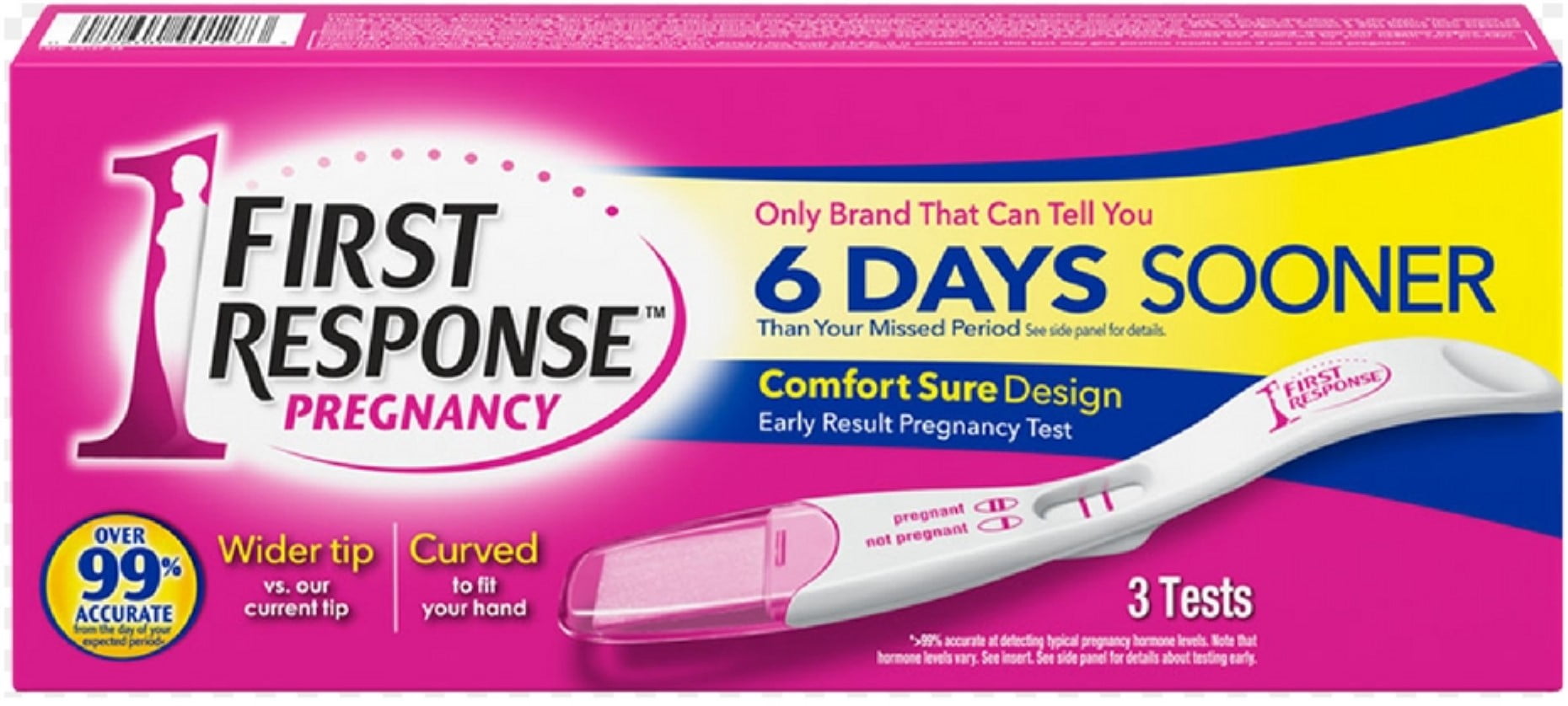 First Response Comfort Sure Design, Curved Pregnancy Test 3 Ea
