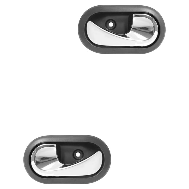 Manijas de Puertas Interiores HUSHAN Oroch 2018 A 2020 Renault Del/Tra Negro/cromado 2 Piezas