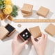 thumbnail image 3 of 16 cajas cuadradas de cartón Kraft para collares, pendientes y anillos de 2,75 x 2,75 x 1 pulgada, para joyería, para embalaje de regalos de boda o fiesta., 3 of 9