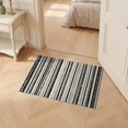 thumbnail image 2 of ODIKA 2'x3' Ultra-Soft Accent Mat, Under Faded Stripe Horizontal Striped Varied Width Band Doormat None Washable, Bare feet friendly, Easy Care Indoor rug for Bedside, Footrest, 2 of 7