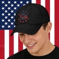 thumbnail image 6 of 250 Anniversary USA Hat Distressed Style, America 250 Hat Vintage Washed Baseball Cap, USA 250th Anniversary Low Profile Design, America 250th Anniversary Hat , Black, 6 of 7