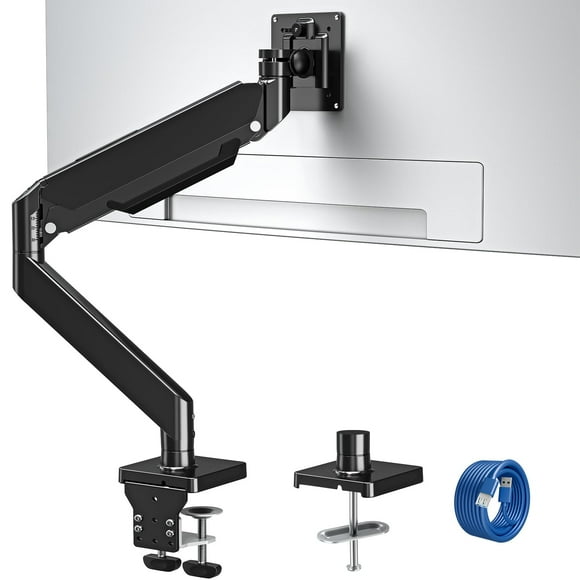 MOUNTUP Monitor Desk Mount Fits 22-42'' Heavy Duty Widescreen, Gas Spring Computer Monitor Stand for desk, Holds 4.4-33 lbs Larger Screen, Ultrawide Monitor Ar