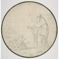 thumbnail image 3 of Andrea Pozzo 15x15 Black Modern Framed Museum Art Print Titled - St. Augustine and the Child on the Seashore (1642-1709), 3 of 5