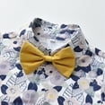 thumbnail image 6 of Xudanell First Birthday Outfit Boy Kids Casual Jackets Coat Floral Prints Shirt Suit Gentle Toddler Clothes for Boys 3-4 Years, 6 of 7