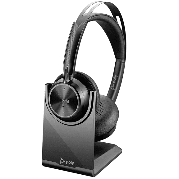 HP Poly Voyager Focus 2 UC Wireless Stereo ANC Headset with Charging Stand