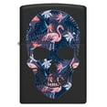 thumbnail image 3 of Zippo Flamingo Skull Design Black Matte Pocket Lighter, 3 of 7