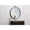 thumbnail image 3 of Metal frame round mirror with decorative hook 21 inch in Black, 3 of 5