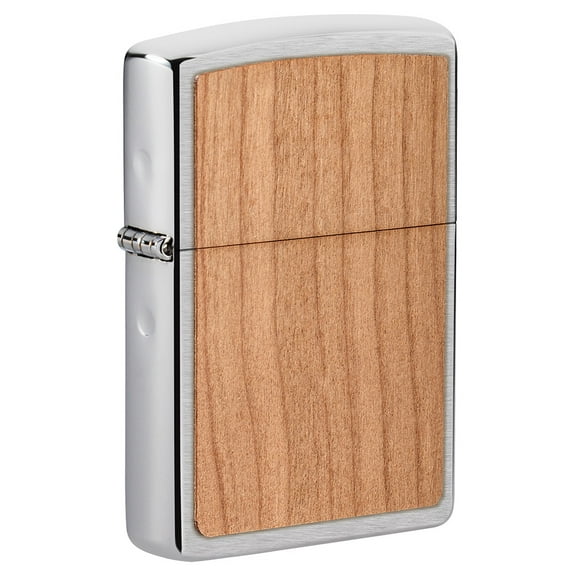 Zippo Woodchuck USA Cherry Brushed Chrome Pocket Lighter