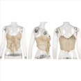thumbnail image 4 of Top Corto con Lazo Frontal para Mujer, Estilo Y2K, con Tirantes Finos y Encaje, Holgado, para Salir, Camiseta de Tirantes con Abertura, y Elegante Caqui L, 4 of 10