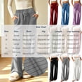thumbnail image 2 of Iyufng Ribbed Knit Wide Leg Pants for Women Elastic Drawstring High Waist Womens Comfy Casual Lounge Pants with Pockets, 2 of 8