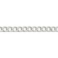 thumbnail image 2 of Sterling Silver 6.4mm Semi-Solid Flat Curb Chain (20 X 6.4) Made In Italy qlfb150-20, 2 of 5
