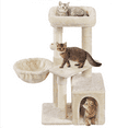 thumbnail image 2 of Alden Design 34.5" H Cat Tree Tower with Condo and Perches, Beige, 2 of 7