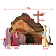 thumbnail image 3 of Easter Scene Wooden Decoration Wooden Nativity Set Wooden Manger Creche Nativity Scene, 3 of 6