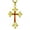 Red, variant on Stainless Steel Yellow Gold-Tone Black Red Large Statement Religious Cross Pendant Necklace, 22"