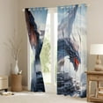 thumbnail image 6 of Erosebridal Dragon Curtains & Drapes ,Gothic Dragon Curtains 30%-50% Blackout Hippie Room Decor,Safari Animal Curtains Dragon Decorations Mountain Window Curtain 2 Panels 42"Wx63"L, 6 of 6