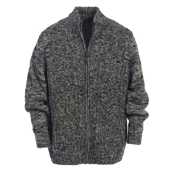 Gioberti Mens Heavy Weight Cardigan Twisted Knit Full-Zipper Sweater