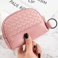 thumbnail image 2 of Monedero de piel para mujer, monedero con llavero, bolsillo para monedas, minimonedero para mujer, tarjeta de crédito, identificación, llave, auriculares, lápiz labial, 2 of 5
