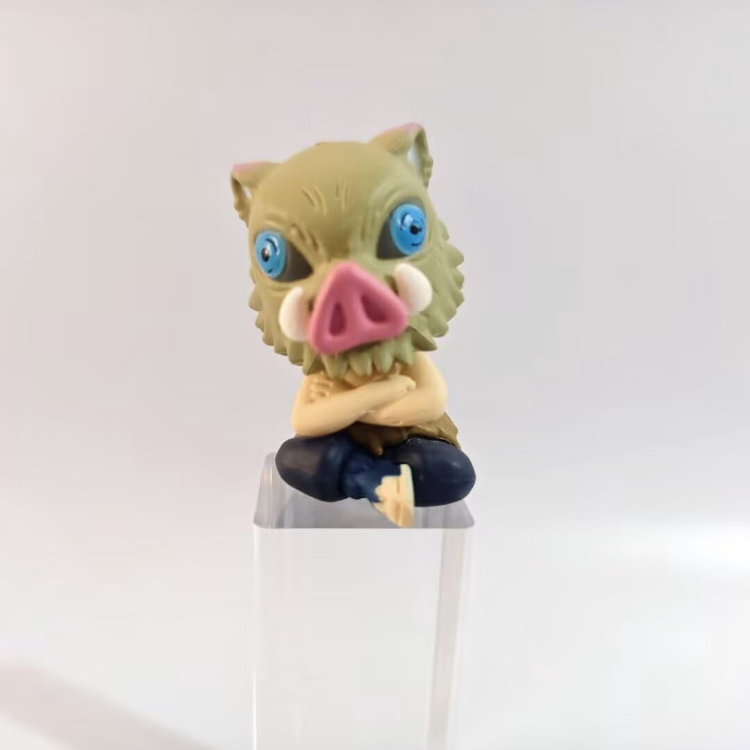 Newly Tanjirou Figure Nezuko Figure Agatsuma Zenitsu Figure Hashibira Inosuke, Shoulder to Shoulder Anime Figures 6cm/2.4inch PVC Souvenirs Gifts
