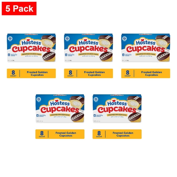 Hostess Cupcakes, Golden Snack Cakes 8 count - 5 Pack