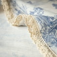 thumbnail image 6 of GLORY SEASON Rustic Tablecloth French Village Linen Fabric Table Cover Decoration for Kitchen Dining 60in Round Blue, 6 of 7