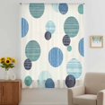 thumbnail image 2 of Abstract Geometric Sheer Curtains 54 Inches Long, Farmhouse Vintage Polka Dot Teal Blue Light Filering Curtains, Breathable Simi Curtain Privacy Drapes for Kitchen Bathroom Small Window Treatment, 2 of 9