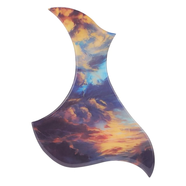 Acoustic Guitar Pickguard Protective Self Adhesive Non Scratch Sea Wave Thickened Bright Plate