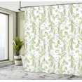 thumbnail image 5 of Ambesonne Paisley Shower Curtain, Old Leaf Swirl Floral, 69"Wx84"L, Green Black White, 5 of 5