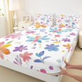 thumbnail image 3 of Feelyou Dreamy Fairy Elf Bed Sheets, Kawaii Flower Floral King Sheets, Cute Princess Style Sheet Set, Luxury Bedroom Decor, 4pcs, 3 of 7