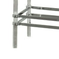 thumbnail image 2 of Square Glass and Metal End Table with Tubular Legs, Silver and Clear, 2 of 2