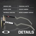 thumbnail image 2 of Oakley OO9242 HSTN Round Shaped Non-Polarized Sunglasses for Men - Includes Official Eyewear Kit - Matte Carbon Frame with Prizm Ruby Lens, 2 of 6