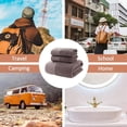 thumbnail image 5 of 2 Pack, Towel Sets, Soft and Absorbent, 34*74cm, for for Bathroom, Sports, Travel, Fitness, Yoga - Deep khaki, 5 of 5