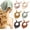 Vintage, variant on 6 Pcs Floral Hair Bandanas Head Kerchief Women Bandana Print Chiffon Hair Scarf Triangle Head Kerchief with Ties