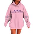 thumbnail image 5 of Moonsky Sudadera con capucha de moda para mujer de la cantante pop Dem/0n HUNTR/X con jersey corto, suave y cómoda, top de manga larga para uso informal en primavera, otoño e invierno. (Rosa L), 5 of 5
