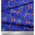 thumbnail image 2 of Soimoi Blue Cotton Duck Fabric Mix Fruits Decor Fabric Printed Yard 42 Inch Wide, 2 of 3