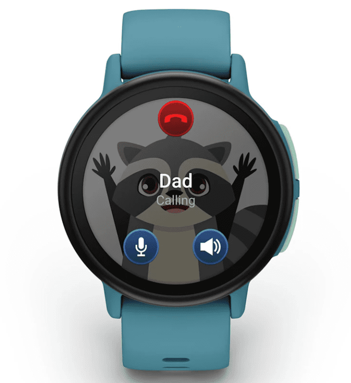 Garmin Bounce 2 Kids Smartwatch with LTE – Two-Way Calling, Text Messaging, Real-Time GPS Tracking, Swim-Friendly AMOLED Display, Music, Turquoise w/Wearable4U PowerBank Bundle