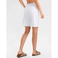 thumbnail image 3 of Bermudas G graduales de cintura alta para mujer, color blanco, talla L, 3 of 7