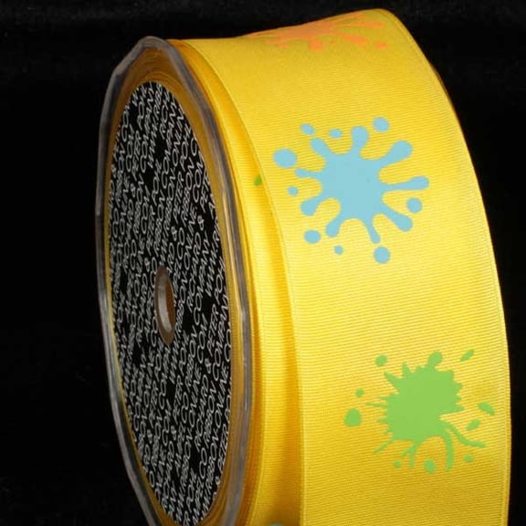 The Ribbon People Yellow Paint Wired Craft Ribbon 1.5" x 27 Yards