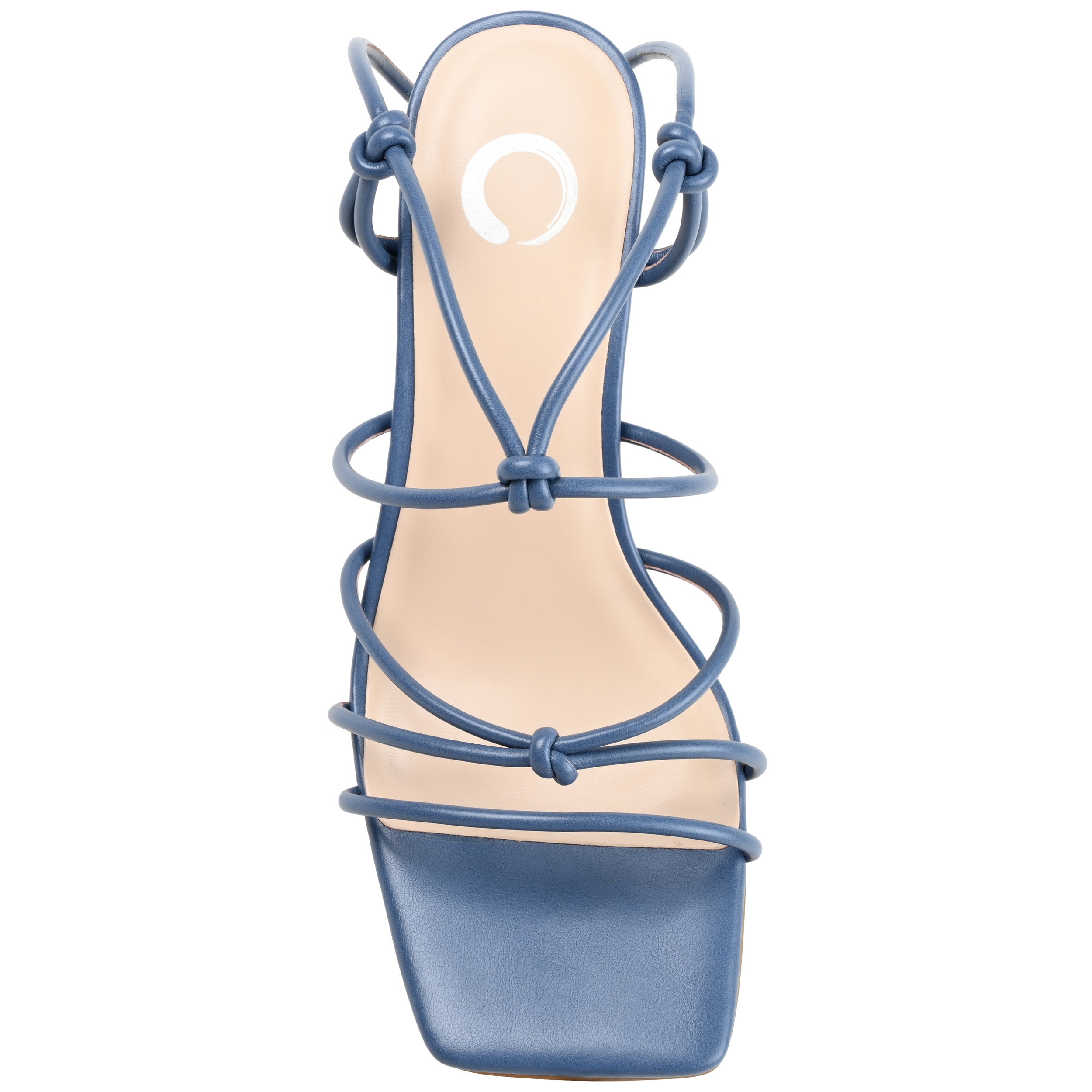 Journee Womens Harpr Open Square Toe Block Heel Dress Sandals