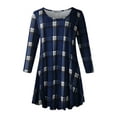 thumbnail image 4 of LARACE Plus Size Tops For Women 3/4 Sleeve Comfy Tunic For Leggings Loose Casual T-Shirt 1-NavyBlue 4X, 4 of 7