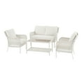 thumbnail image 2 of Mainstays Tuscany 4-Piece Wicker and Steel Outdoor Conversation Set, White/Cream, 2 of 8
