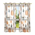 thumbnail image 6 of Yayeee Window Curtains Set of 2 for Living Room Light Filtering 63"x52", Fall Books, 6 of 7