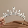 thumbnail image 2 of Yoyauz Women's Gold Crown Crystal Princess Tiara Crystal Queen's Crown Wedding, Bridal Hair Ornament Birthday Prom, Beauty Pageant Party  Barmitzvah Rite of Passage, Photo Props, 2 of 9