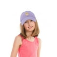 thumbnail image 2 of DALIX Youth Cute Teddy Bear Hat Cotton Baseball Cap in Lavender, 2 of 7