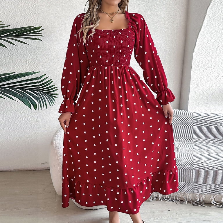 polka dot layered dress Satin Polka Dot Tiered Ruffle Maxi Dress – Gusset America