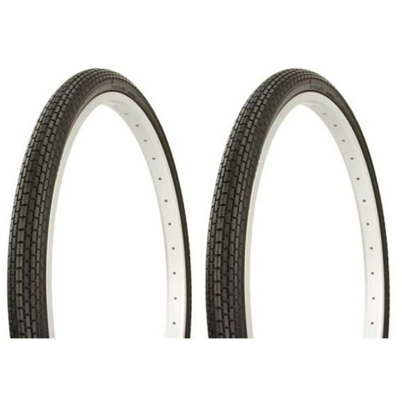 Tire set. 2 Tires. Two Tires Duro 26" x 1.75" Black/Black Side Wall HF-120A. Bicycle Tires, bike Tires, beach cruiser bike Tires, cruiser bike Tires