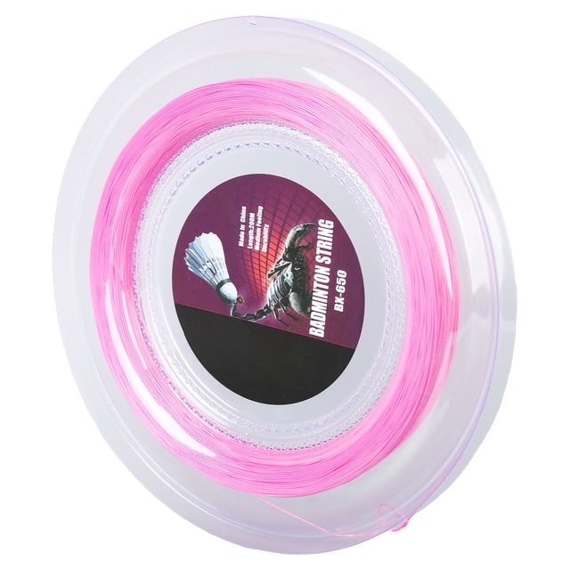 Cuerda de raqueta de bádminton de 0,72mm 200m línea de cuerda de raqueta de entrenamiento de bádminton de nailon BX 650 rosa