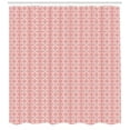 thumbnail image 2 of Ambesonne Russian Shower Curtain, Monochrome Slavic Motifs, 69"Wx70"L, Vermilion and White, 2 of 2